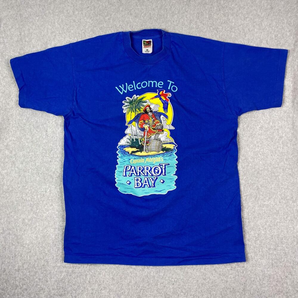 VTG Size XL Fruit of the Loom Heavy Cotton Captain Morgan Single Stitch T-Shirt